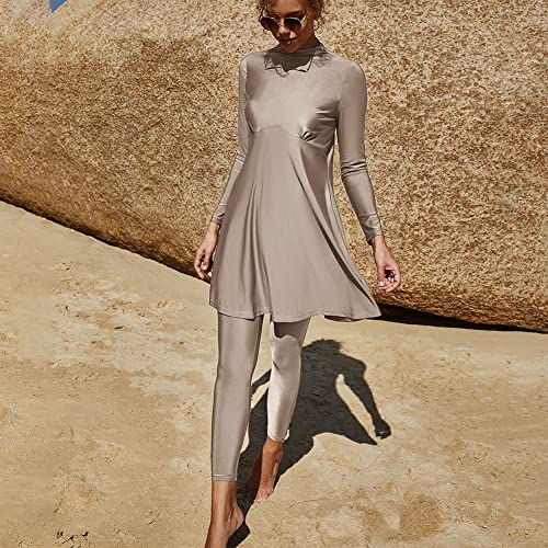 IBTOM CASTLE Muslim Swimsuits for Women Modest Swimwear Long Sleeve Burkini Pants Full Cover Islamic Bathing Suit