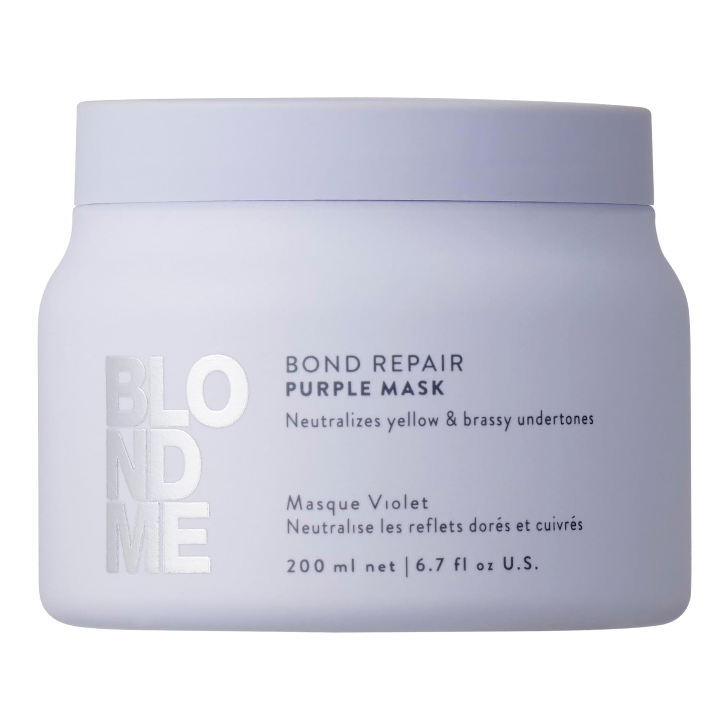 BlondMe Bond Repair Purple Mask for Blonde Hair | Neutralizes Yellow & Brassy Tones | Maintain, Refresh, & Enrich | For Moisturi