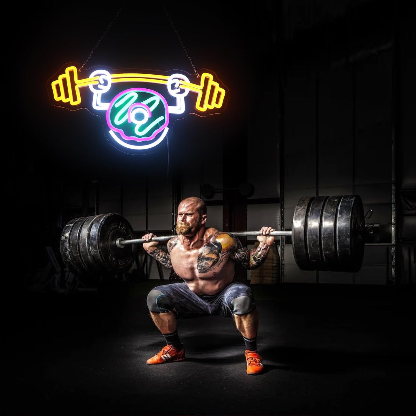 Donut Weightlifting Neon Sign Donut Does Gym Decor Neon Light Custom Neon Sign  Gym Donut Funny Neon Sign For Bedroom Game Room Nursery Room Decor  Donut Art Led Light Christmas Birthday Gift