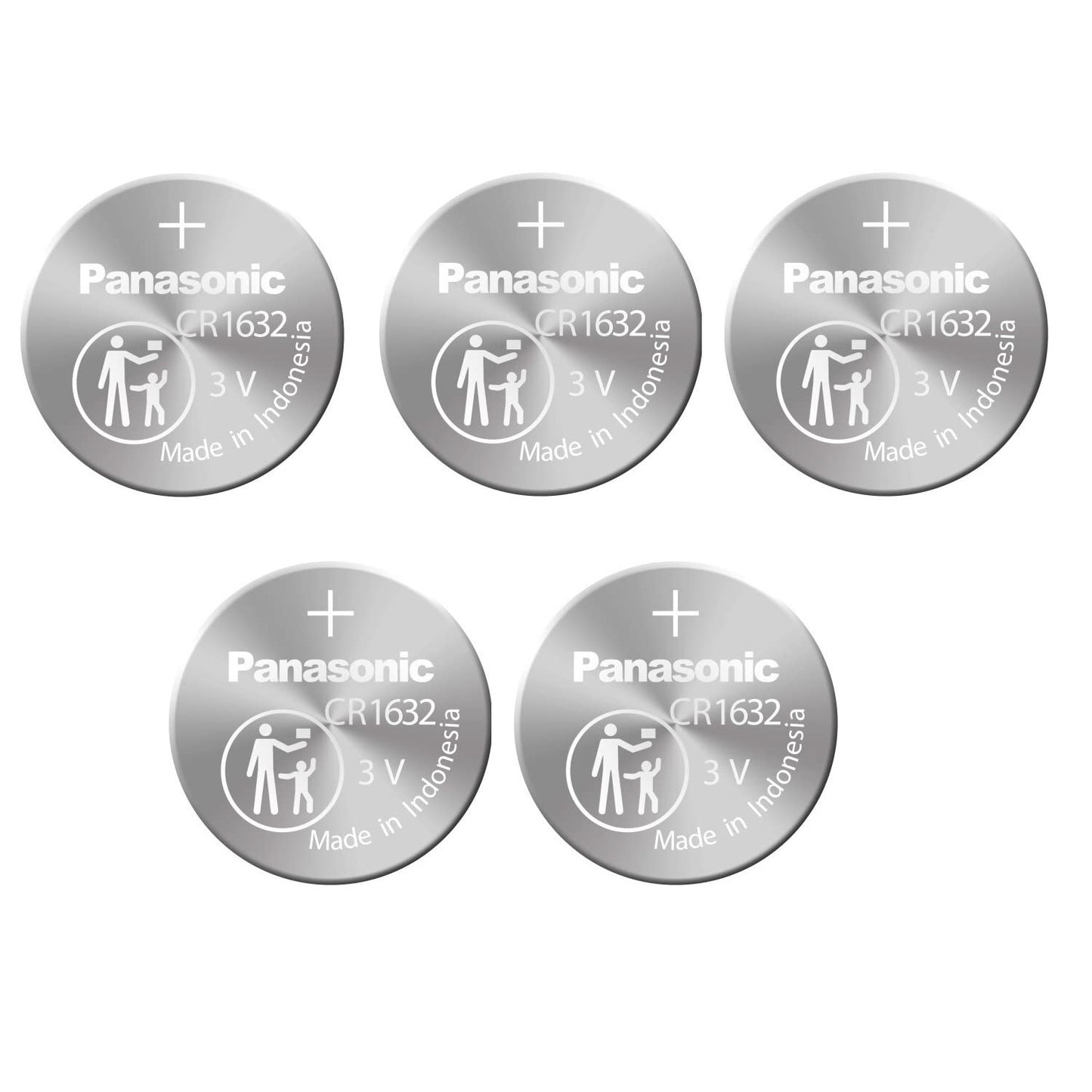 Panasonic Cr1632 Multi Purpose Including Remote Control For Cars 3 Volt Lithium Coin Battery-Pack Of 5