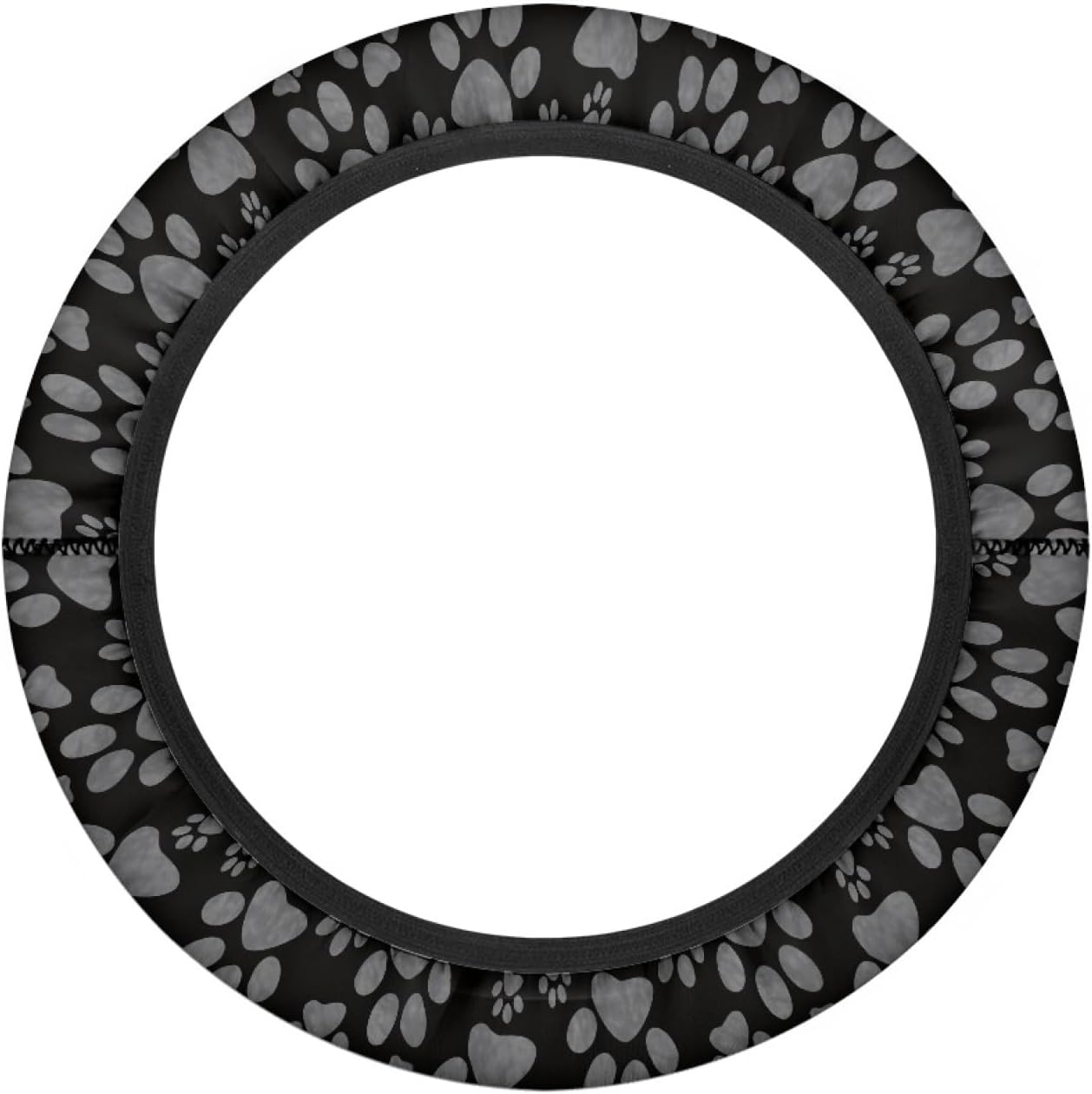 Black Dog Paw Golf Cart Steering Wheel Cover 13 Inch - 14 Inch Club Cars Wheel Covers Sun Shade Cover Golf Cart Accessories Decor Gifts for Golfe