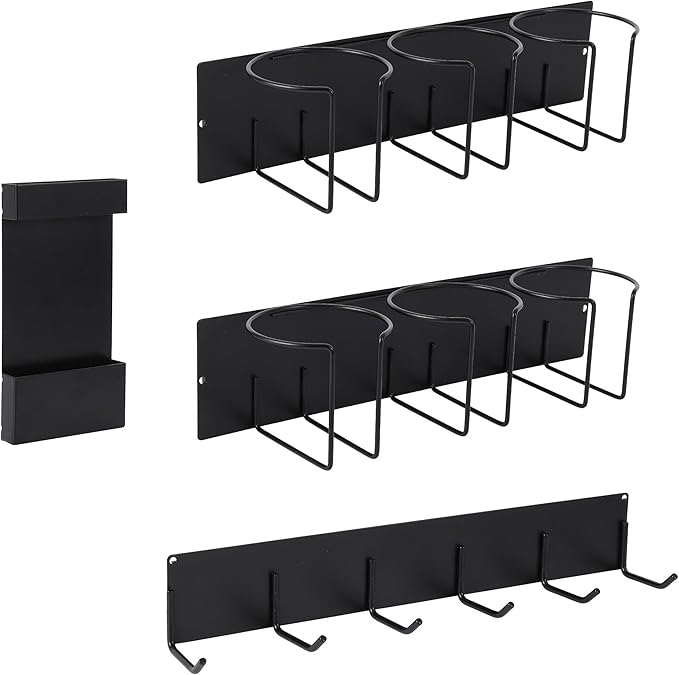 Garvee 4-Pack Magnetic Stanley Cup Holder for Fridge, Premium Carbon Steel Tumbler Organizer, Space-Saving Cup Holder & Lid Organizer for Kitchen Cabinet Storage (35 * 10.5 * 9.5cm)