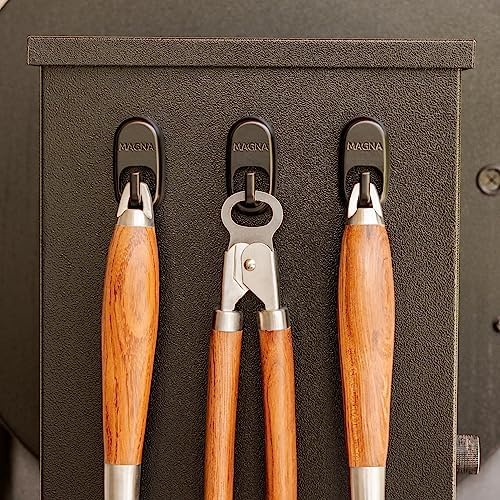 Pellet Smoker Grill Magnetic Hooks 3 Pack - Attach to Pellet Hopper to Hang Your Grilling Utensils and Accessories from - Compatible with Pellet Smokers Like Traeger, Pit Boss, Z Grills, Camp Chef