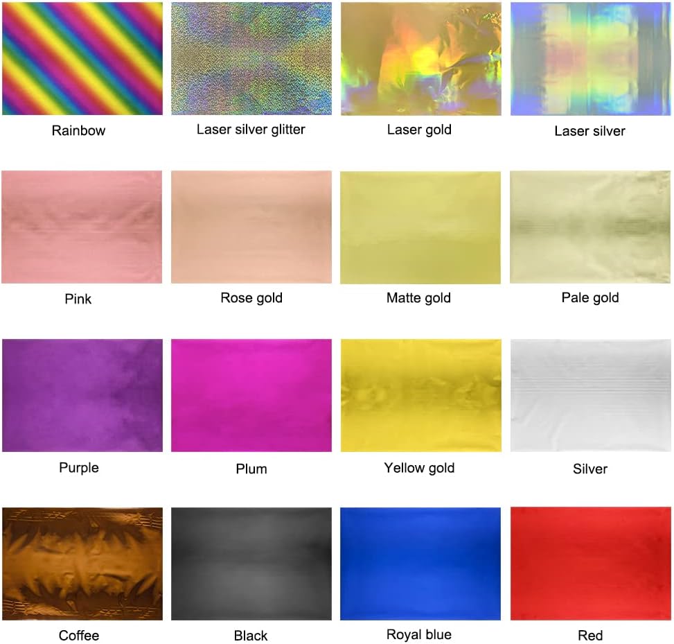 50 Sheets Toner Reactive Foil Sheet for Crafts Paper Heat Transfer Foil Paper for Scrapbooking Hot Stamping Cardstock DIY Crafts Arts Supplies Accessories 7.9 x 11.4inch-Laser Gold