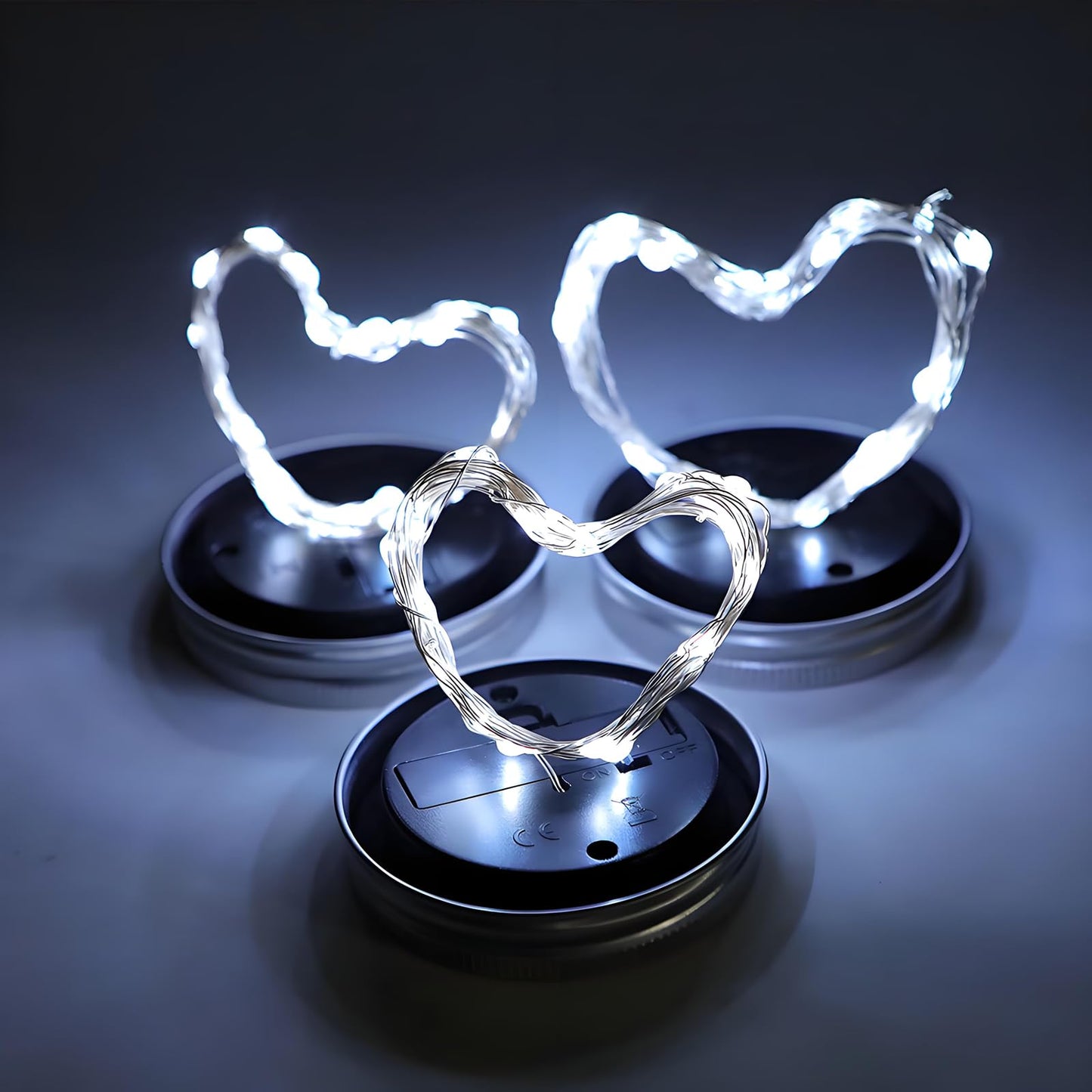 VOOKRY 12 Pack Solar Mason Jar Lights, 30 LED, Waterproof Fairy String Lights, Cool White, Model MSGLG