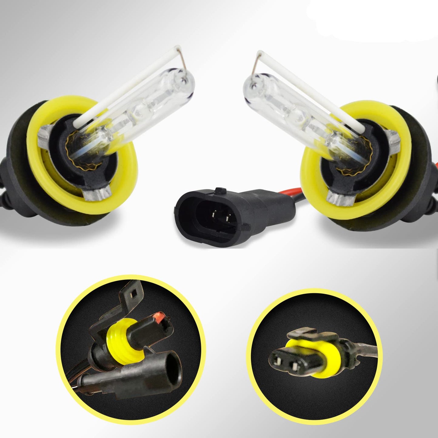 Innovited HID Xenon Replacement Bulbs, H11 H9 H8, 5000K Pure White, 1 Pair