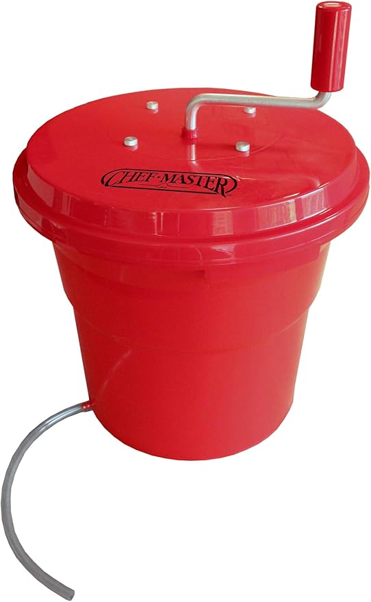 Chef Master Salad Spinner 5 Gallon Economy Salad Dryer, Large Capacity, Fits 5-6 Heads of Lettuce, Highly Durable Spinner Mechanism, Durable, 90008