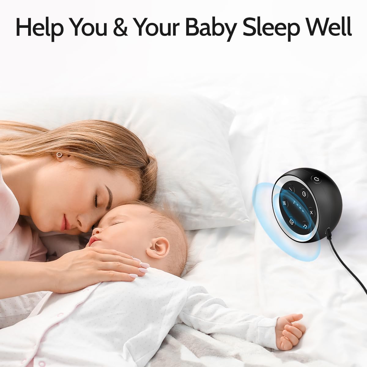 White Noise Machine Sleep Sound Machine with 32 Soothing Sounds Loud Brown Noise Machine with 36 Volume Levels 4 for Baby Kid Adults Noise Cancelling Machine Timer for Office Privacy