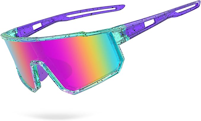 BOLLFO Polarized Sports Sunglasses,UV400 Protection Outdoor Glasses for Men Women Youth Baseball Cycling Running Driving Golf