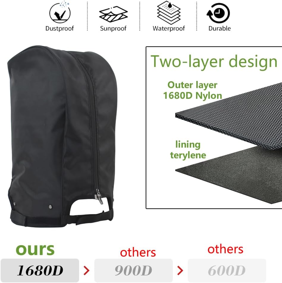 Golf Bag Cover/rain Cover Durable 1680D Nylon Waterproof and dust Cover fits Most 8.5-9 inch Golf Bag/Golf Stand Bag,Golf Gift for Man/Woman Golfers