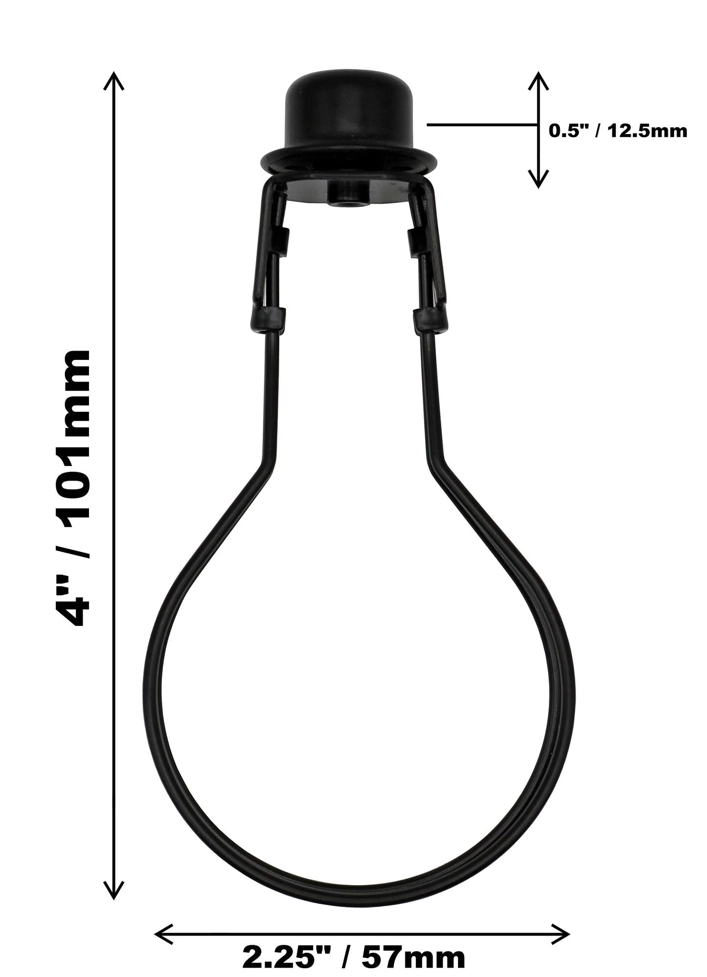 Creative Hobbies® Lamp Shade Clip Adapter, Metal, Black, Model 5801-K & Knob