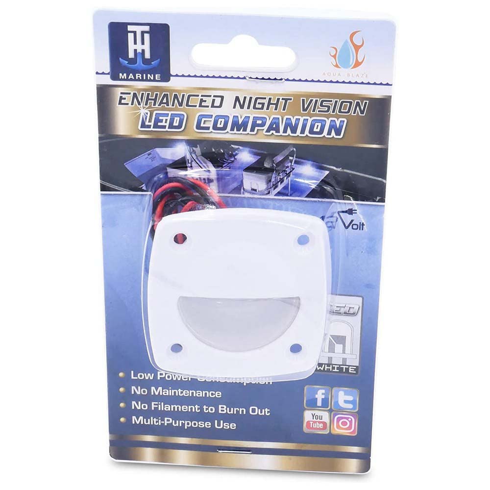 T-H Marine LED Courtesy Light - Square, Low Power Draw, Multi-Purpose, White, Model LED-51876-DP