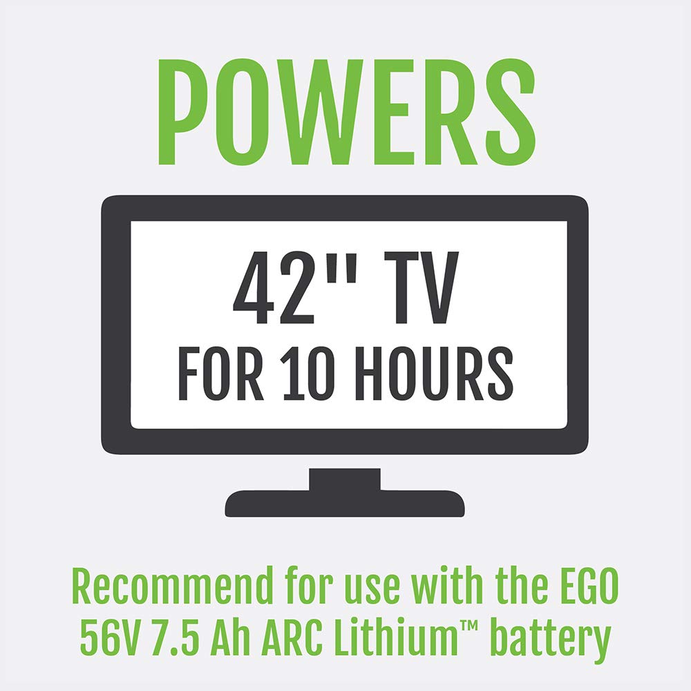 Ego Power+ Portable Inverter, 150W, Power Inverter Generator, Quiet, Battery And Charger Not Included - Pad1500