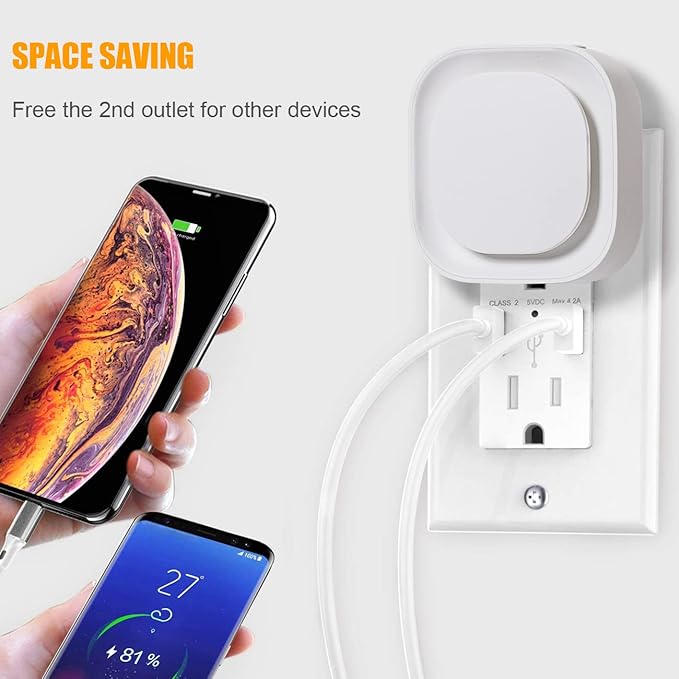 6 Pack Azure Night Light, Crisp Modern Glow with Dimmable Soft Light & Indirect Reflection, Auto Dusk to Dawn Sensor, Plug in LED Nightlight for Bathroom,Toilet, Kitchen Counter, Modern Decor