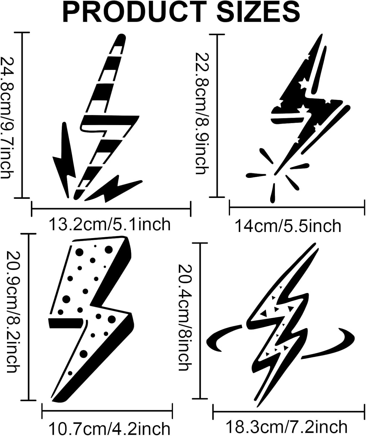 MAYJOYDIY 3pcs Lightning Bolt Stencil Dark Cloud Rain Star Nature Weather Storm Drawing Templates 11.8×11.8inch with Paint Brush on Wall Wood Glass Fabric Paper