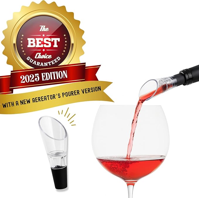 Cork Screw Wine bottle opener - 7 accessories in a premium box - Sturdy Rabbit Wine Opener Manual - Foil Cutter - Extra Spiral - Bottle Stopper - Drip Ring - Aerator Pourer – Opener Lever