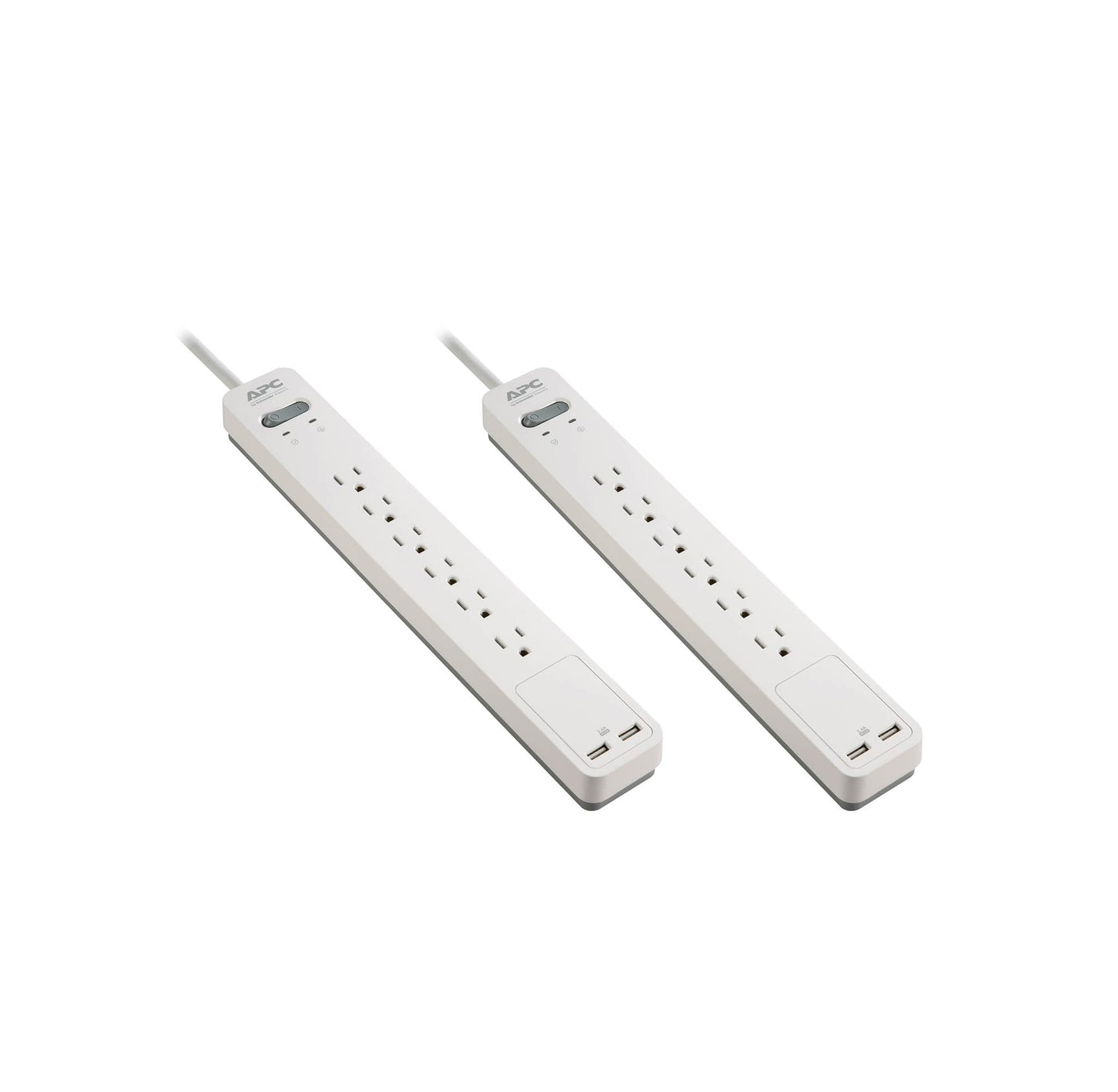 Apc Pe66Dp Essential Surgearrest 6 Outlet 6 Foot Cord Compatible With Dual Pack 120V