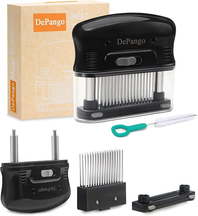 Meat Tenderizer, Meat Needle Tenderizer Tool with 48 Blades Stainless Steel, Take-Apart Steak for Cleaning, Handheld Meat & Poultry Tenderizing Tool for Beef/Pork/Chicken