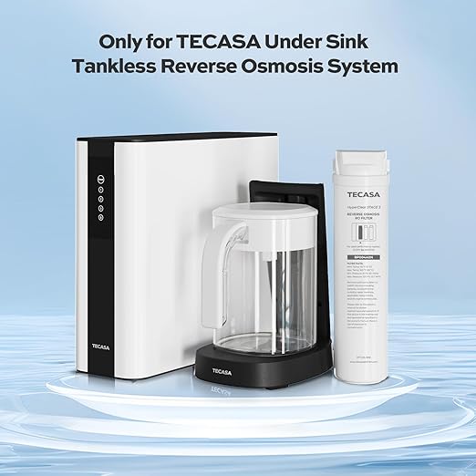 RO Filter, Replacement for TECASA Under Sink Tankless Reverse Osmosis System, 2-year Lifetime