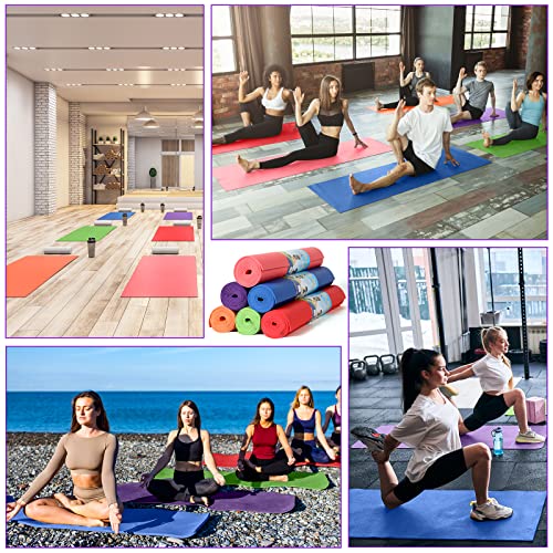 Amylove 12 Pieces Yoga Mats Bulk 68x24x0.12 Inch Exercise Non Slip Fitness Workout Mats for Women Men Home Workout Gym Yoga