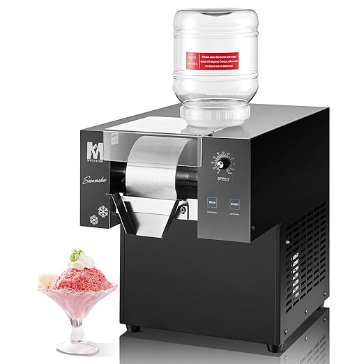 Snowflake Ice Machine, 330.6LBS/24H 660W Shaved Ice Machine, Rapid Cooling, Food-Grade Stainless Steel Material, Snowflake Ice Maker for Dessert, Ice Cream,Suitable for Party＆Commercial Use