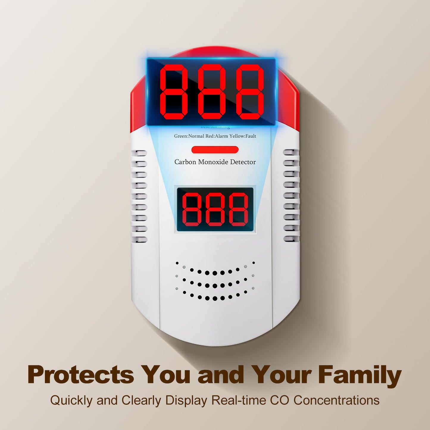 Carbon Monoxide Detector Plug in Wall CO Monitor Alarm Detectors with Digital Display Sound and Light Warning for Home Workplace and Travel Safety Precautions Essential