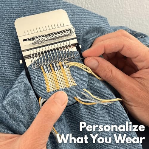 PatchMaker 2.0 Kit, Knitting Kit for Beginners, Mini Portable Patch Darning Loom Kit, Patchwork Weaving Tool Set for Quick...
