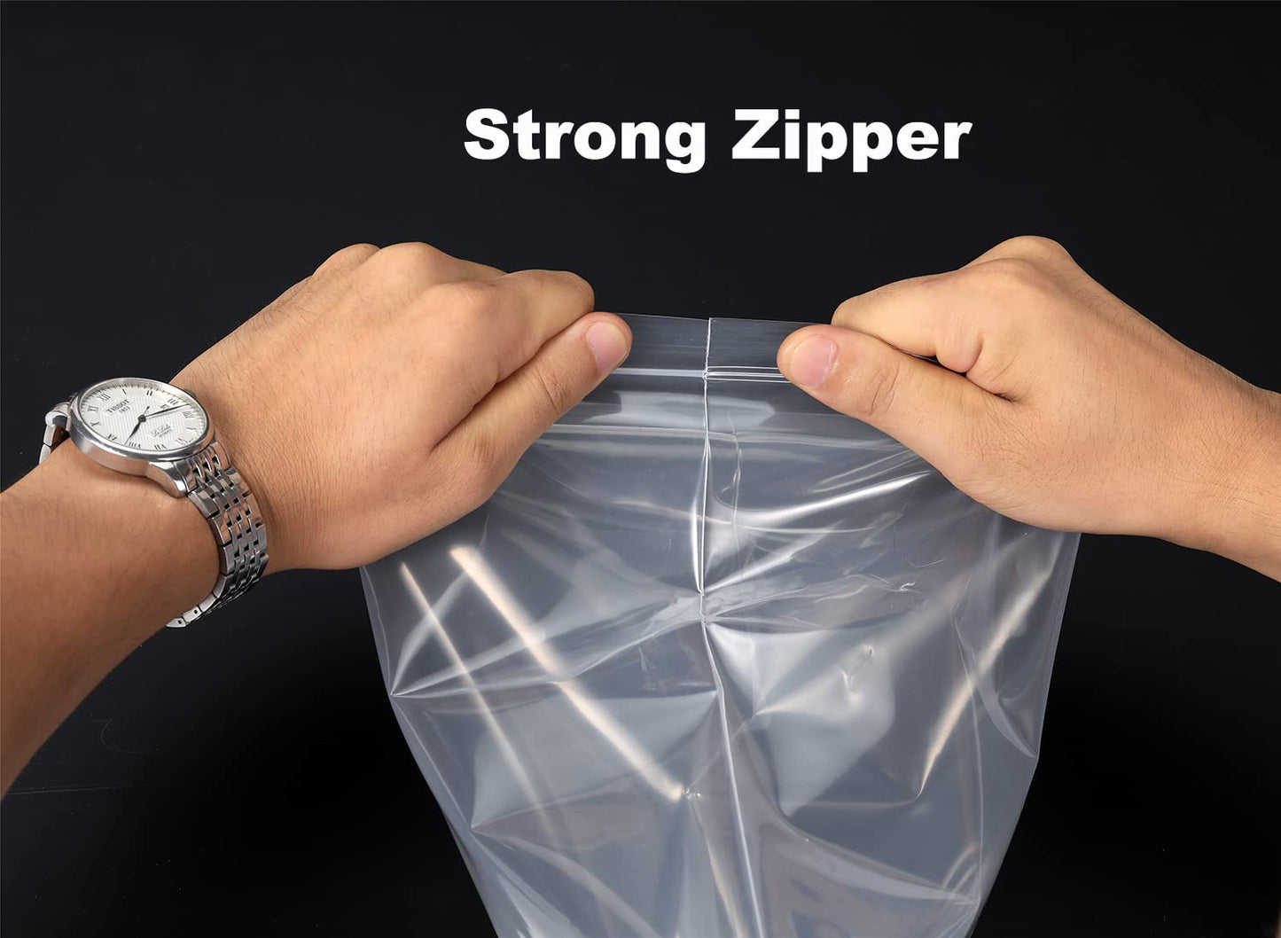 7 x 9 inches Thick 5 Mil Clear Zip Plastic Bags Lock Reclosable Poly Bag Seal Storage Bags With Zipper for Cards Envelopes Snacks Heavy-Duty 20Pack