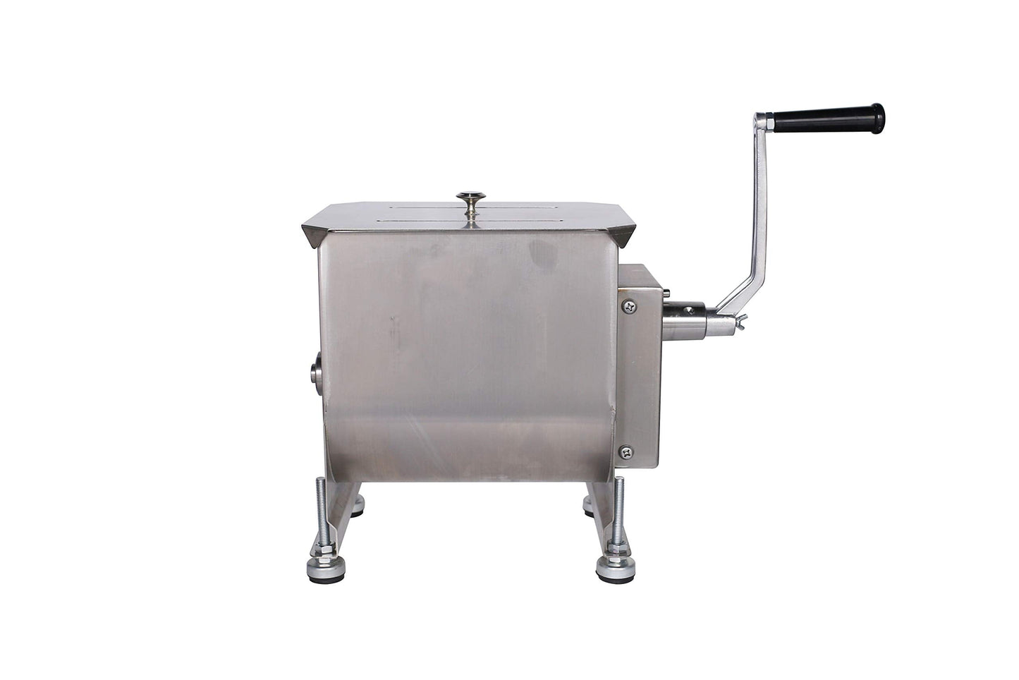 CMI Commercial Stainless Steel Manual Meat Mixers with lid,35Lb/20L Tank,(Mixing Maximum 35-Pound for Meat),Sausage Mixer Machine Meat Processing Equipment