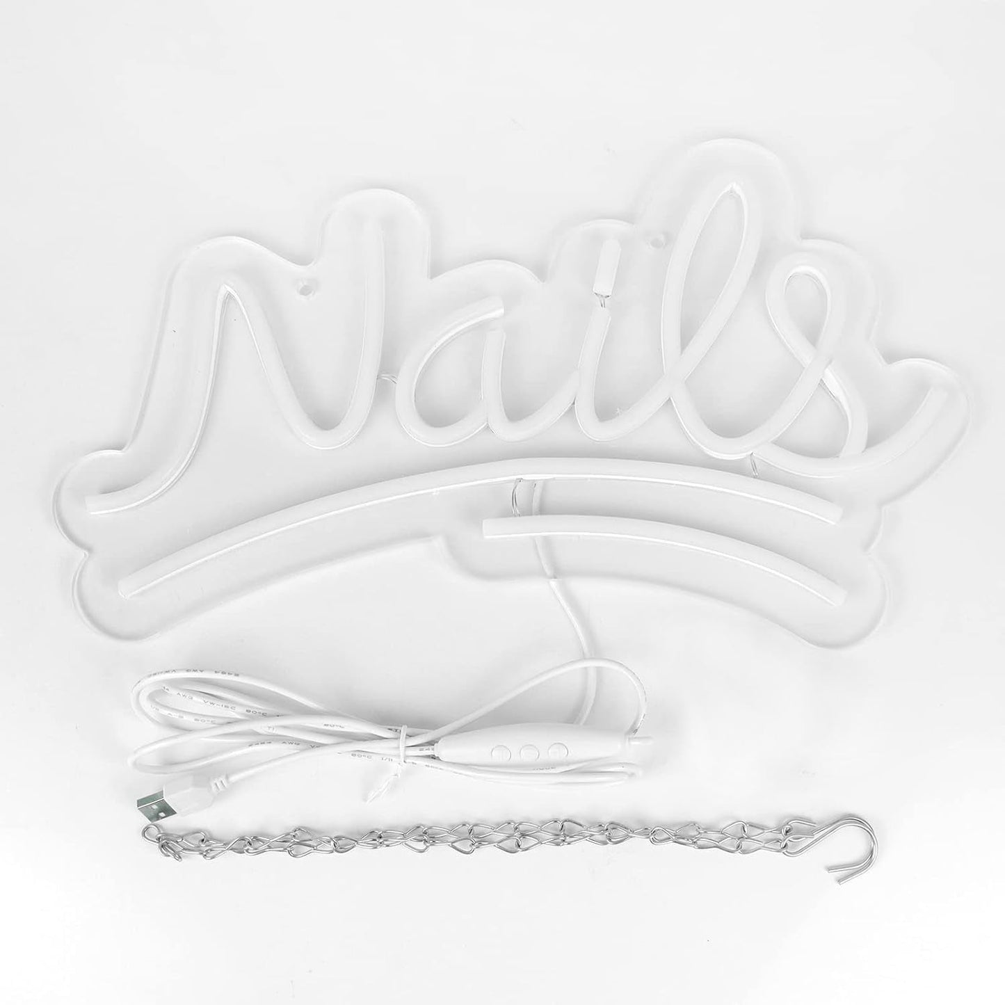 Jfllamp Nails Neon Signs For Wall Decor Neon Lights For Bedroom Led Signs Suitable For Nail Salon Office Man Cave malt-inspired Bar Pub Restaurant Christmas Birthday Party Gift For Lover (Nails)