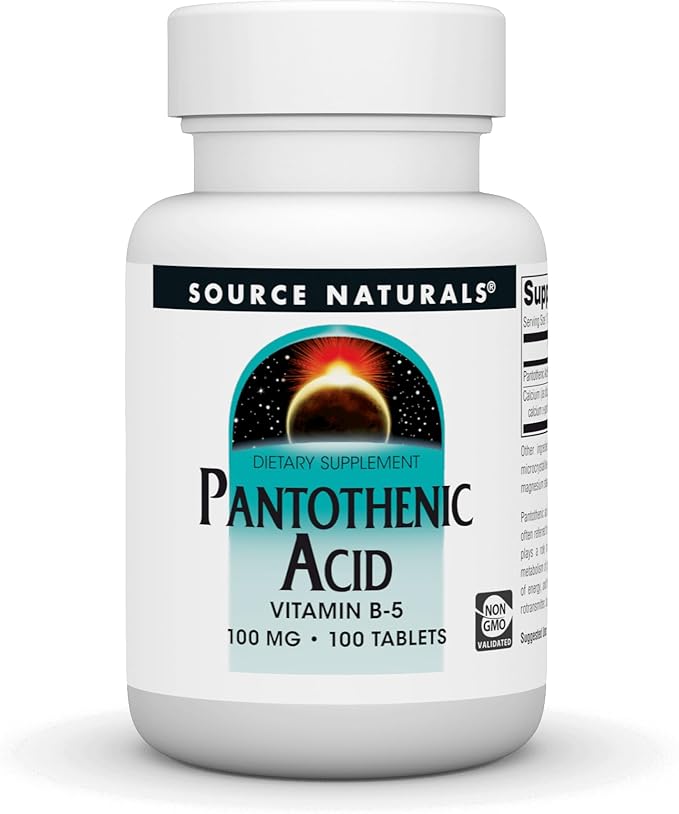 Source Naturals Pantothenic Acid 100 mg Vitamin B-5 Dietary Supplement - 100 Tablets