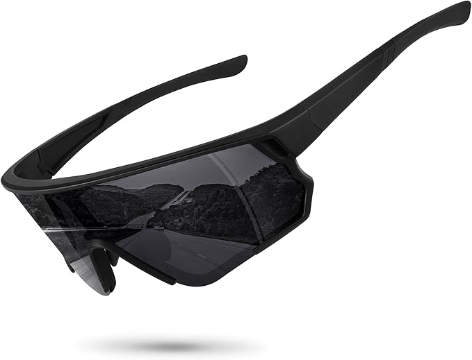 Ofwin Polarized Sports Sunglasses for Men Women UV Protection Cycling Bike Running Wrap Around Sun Glasses