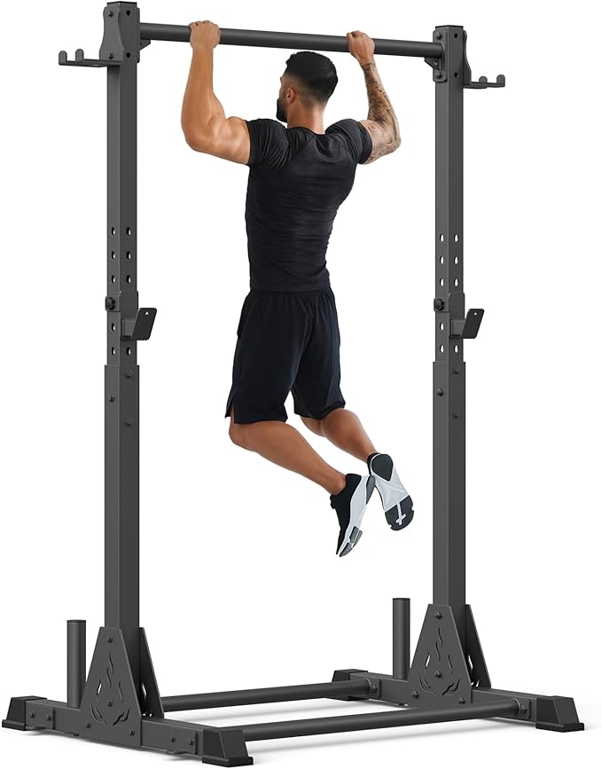 Jusgym Pull Up Station, Strength Training Workout Pull Up Bar Free Standing for Home Gym, Adjustable Heavy Duty Pullup Bar...