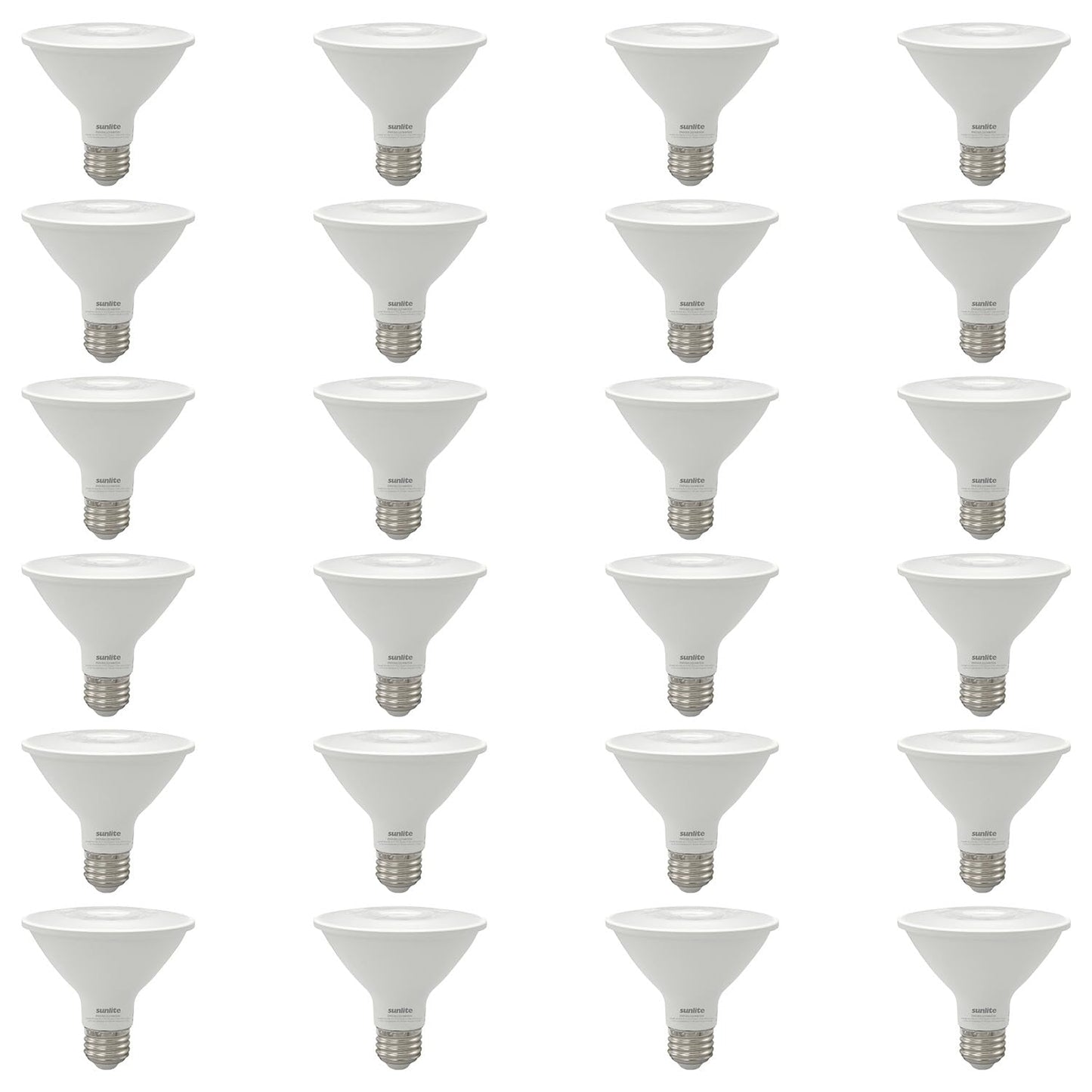 Sunlite Reflector Par30 Led Bulb  Spotlight  9W (75W=)  750 Lmns  Medium E26 Base  90 Cri  Dimmable  Decorative Track Lighting Use  Etl  Title-20 Compliant  Bulk  24 Pack  50K-Daylight