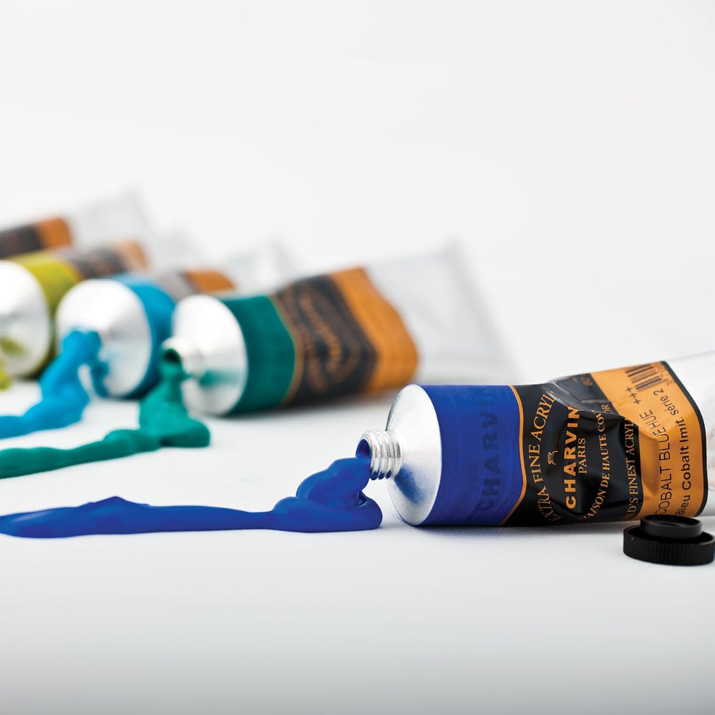Charvin Extra Fine Professional Acrylic Paint - Yellow Ochre, 60ml Tube, Triple-Milled, Lightfast Pigments, Open Stock Artist Acrylic Paints in Nature-Inspired Hues