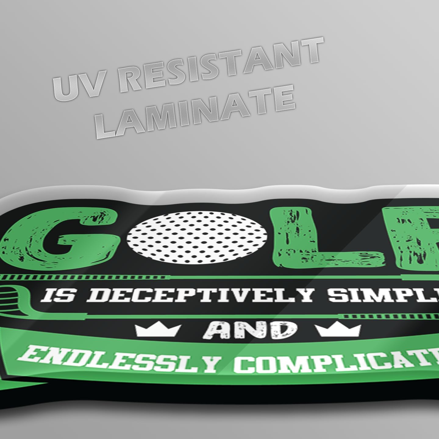 Funny Golf Stickers – Choose from 10 Humorous Designs – Durable Waterproof Vinyl Decals for Cars, Golf Carts, Laptops, Windows, Bumpers & More – 5 Inch (Simple and Complicated)