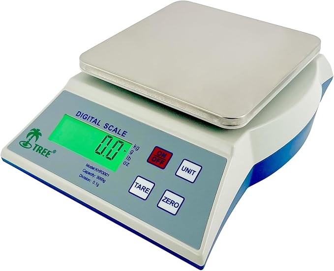 Tree KHR502 High Resolution Kitchen Scale - 500g Capacity, 0.1g Precision, Tare & Hold Function, Durable Build, Ideal for Cooking & Baking (Gray)