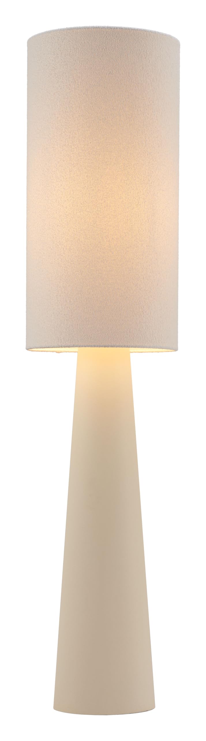 Zuo Floor Lamp, Modern White Lighting, PVC, 11.8in W x 11.8in D x 51.2in H, Model 56178