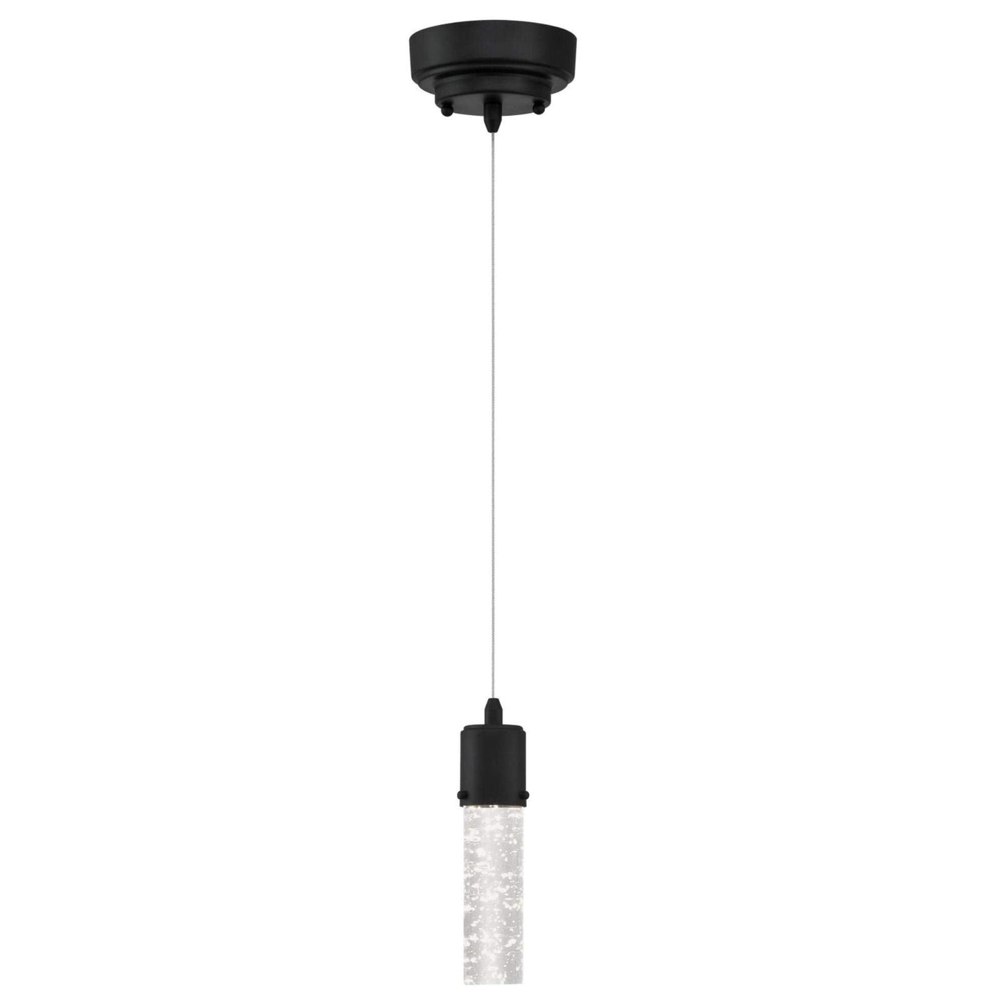 Westinghouse LED Indoor Mini Pendant Light, Matte Black, Bubble Glass, Model 6372300, One Size