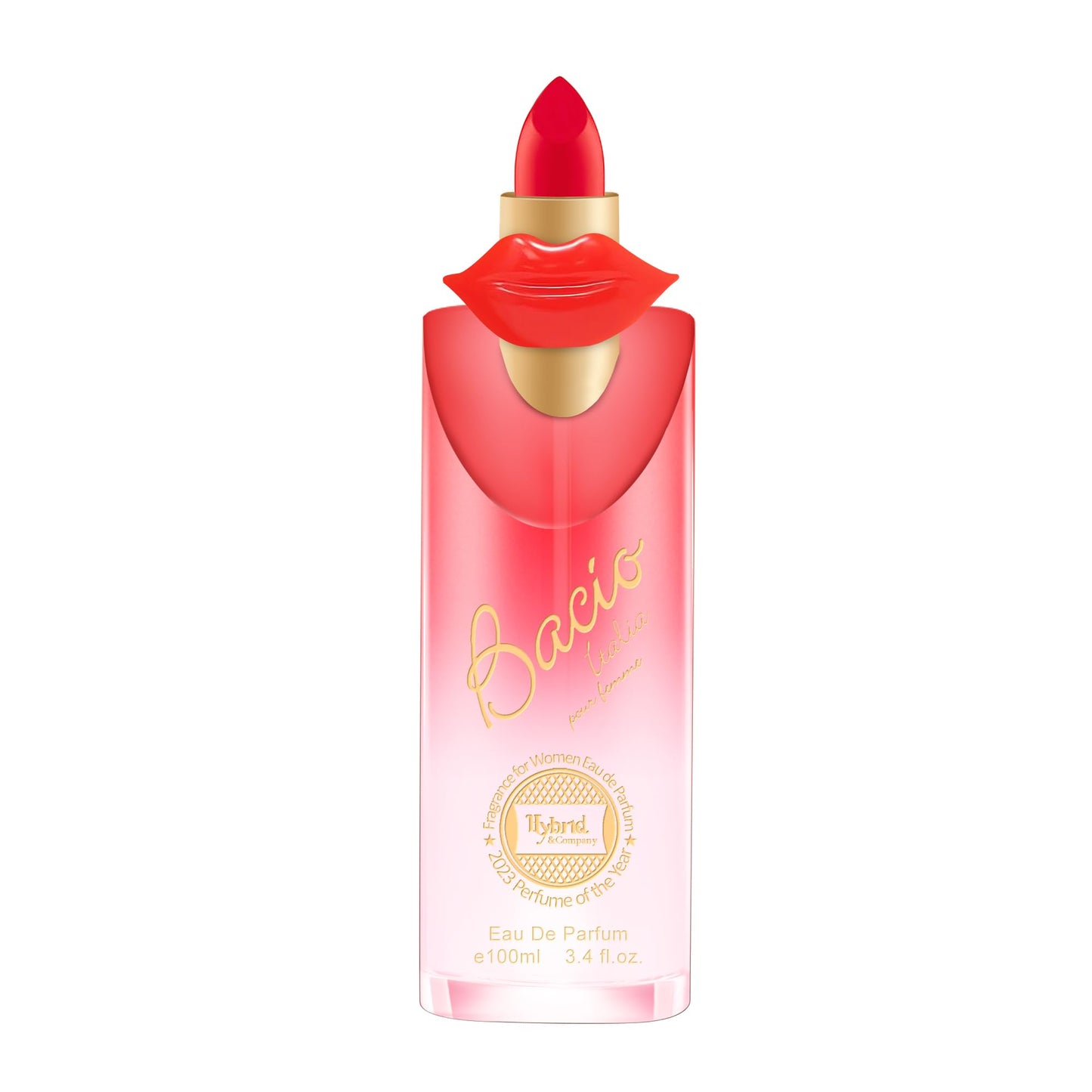Hybrid & Company Bacio Italia For Women Signature Fragrance For The Bold Independent Scent Womens Perfume, 3.4 Fl Oz