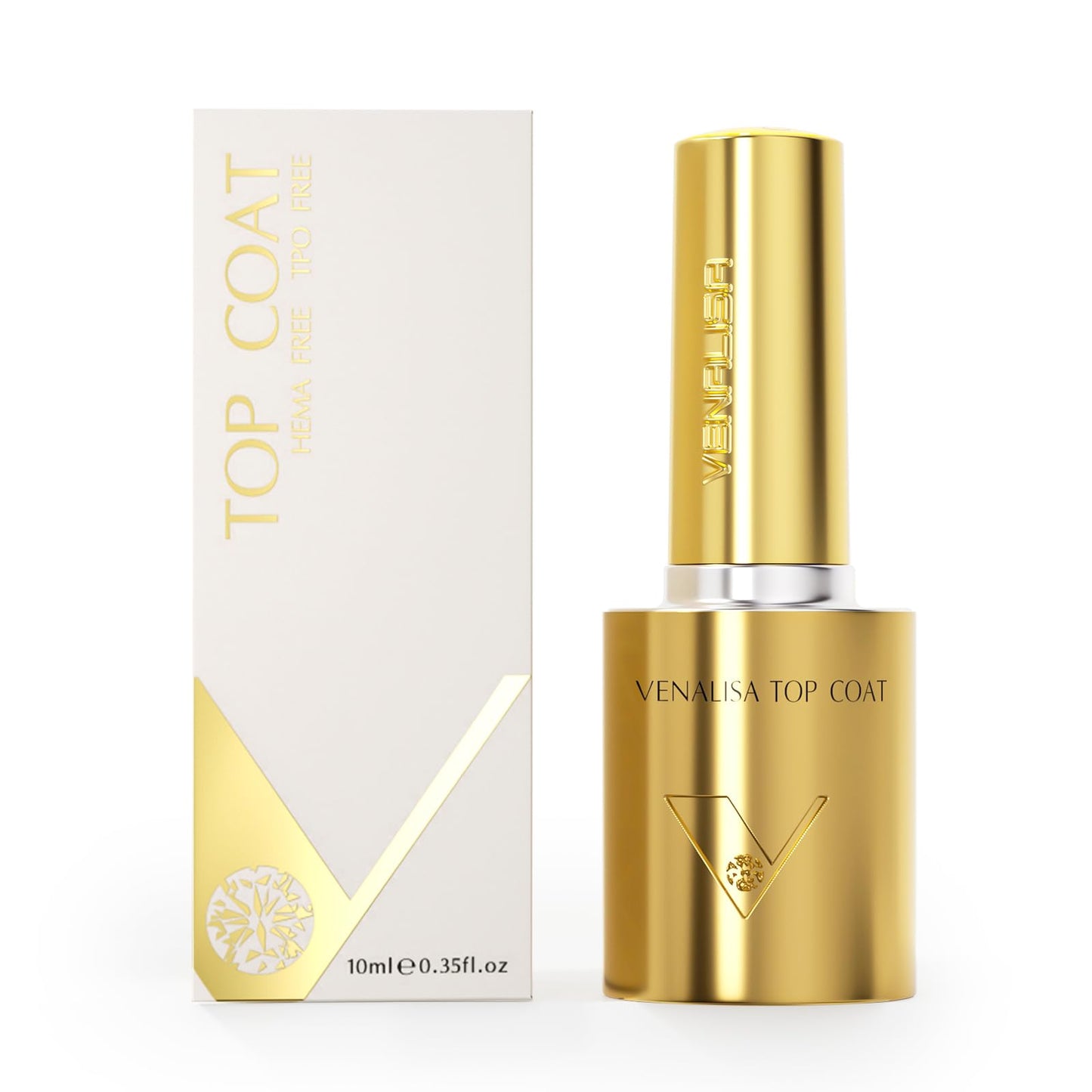 VENALISA No Wipe Gel Top Coat for Gel Nail Polish, Clear Color Top Coat 10ML Shiny Finish Long Lasting Soak Off Salon Manicure D
