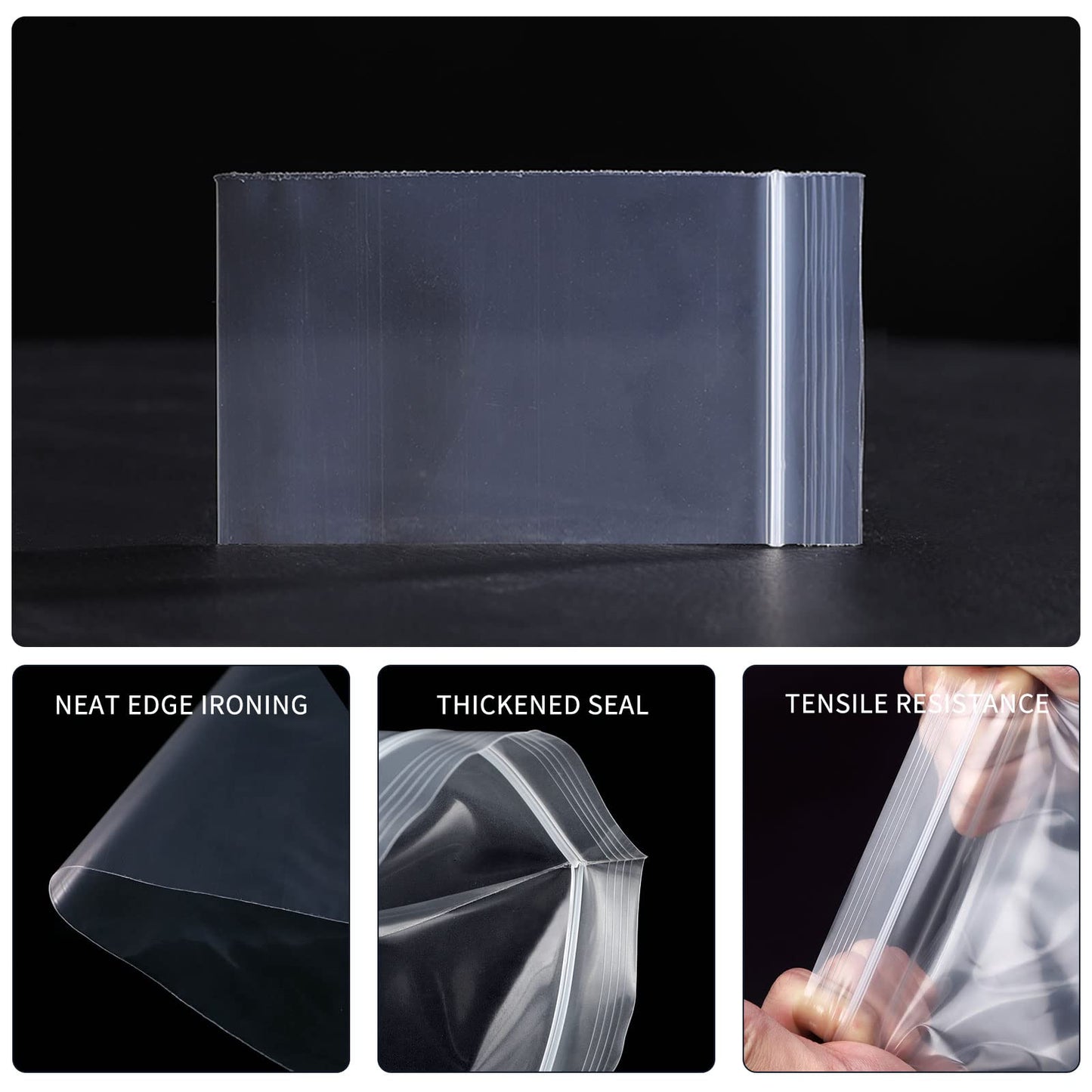 JINYONBAG Mini Plastic Bags, 400pcs 2" x 2" Transparent Reusable Zipper Storage Bags for Jewelry, Candy, Coins