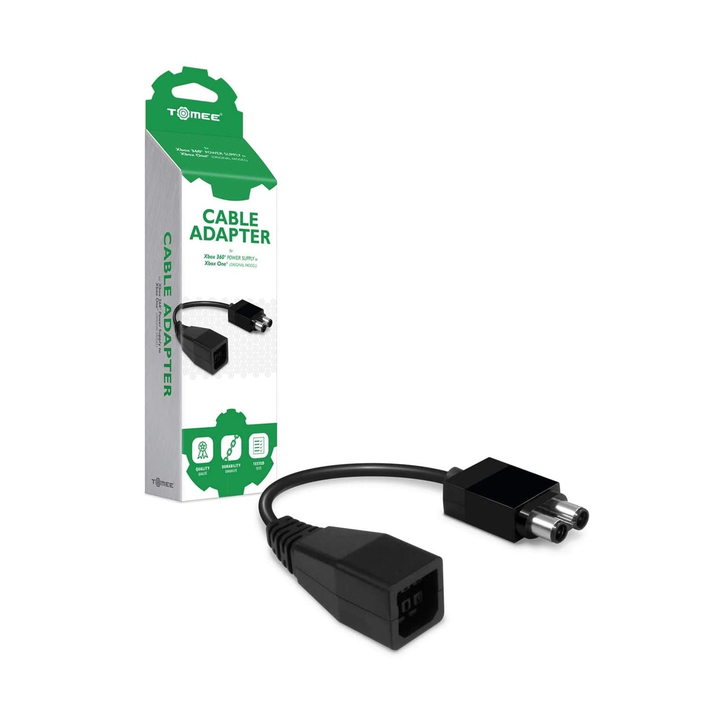 Tomee - Power Cable Adapter For Xbox 360 Power Supply To Mcirosoft Xbox One (Original Model) - Black