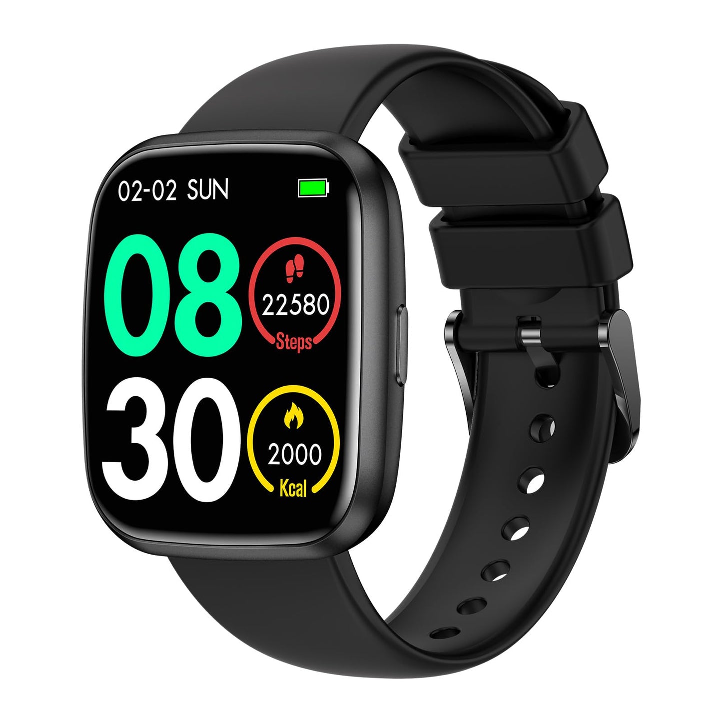 Smart Watches for Men/Women, 1.75" Bluetooth Call, AI Voice Smartwatch, 24/7 Heart Rate Monitor, Blood Pressure/SpO2/Sleep Tracker, IP68 Waterproof, 100+ Sports Fitness Tracker for Android iOS Black