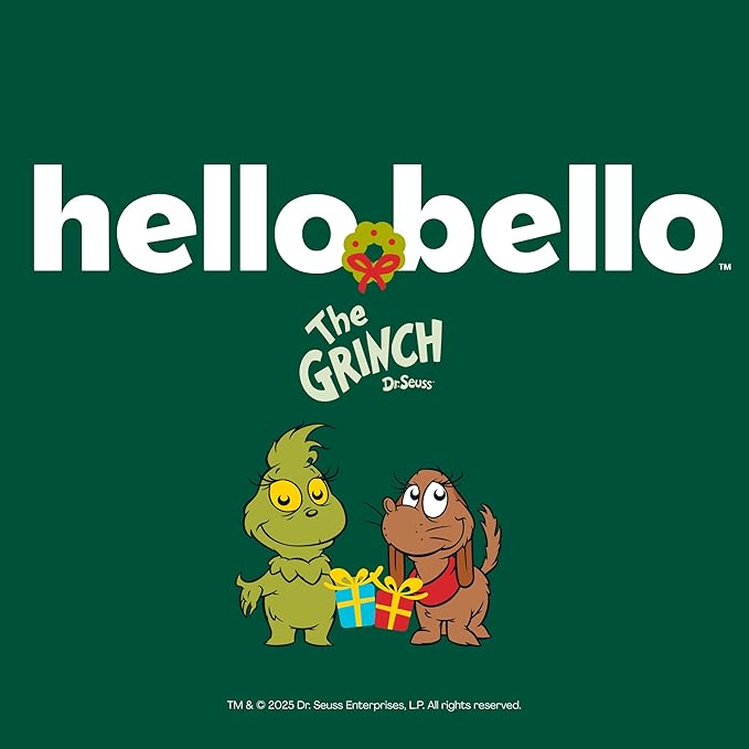 Hello Bello Dr. Seuss Baby Grinch Premium Diapers, Size 2 (10-16 lbs), 74ct Plus Bonus Wipes: Softness & Protection for Sensitive Skin
