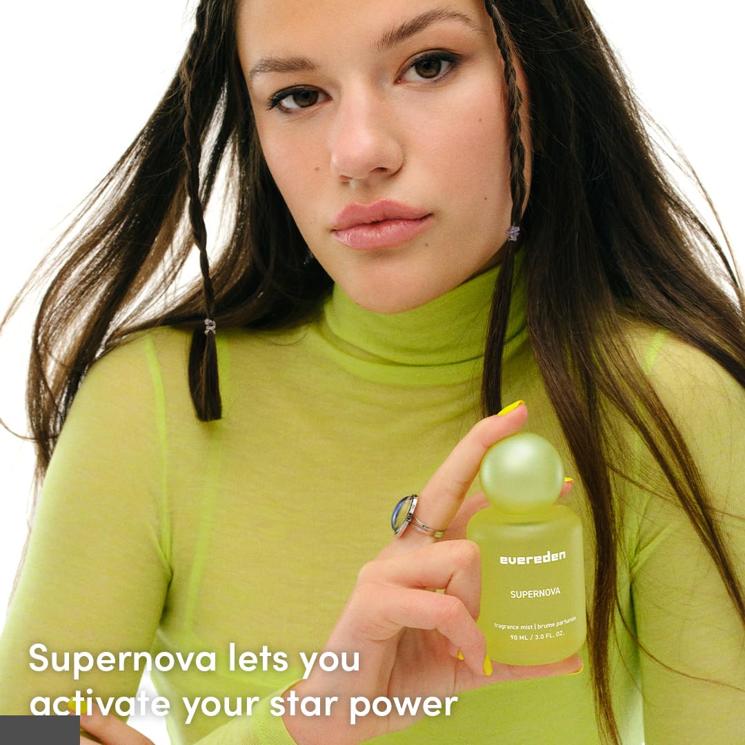 Evereden Fragrance Hair and Body Mist - Supernova: Clean and Vegan Collectible Hair and Body Spray for Teen Girls - Amplify Your Self Expression with Iconic Scents in Aesthetic Bottles