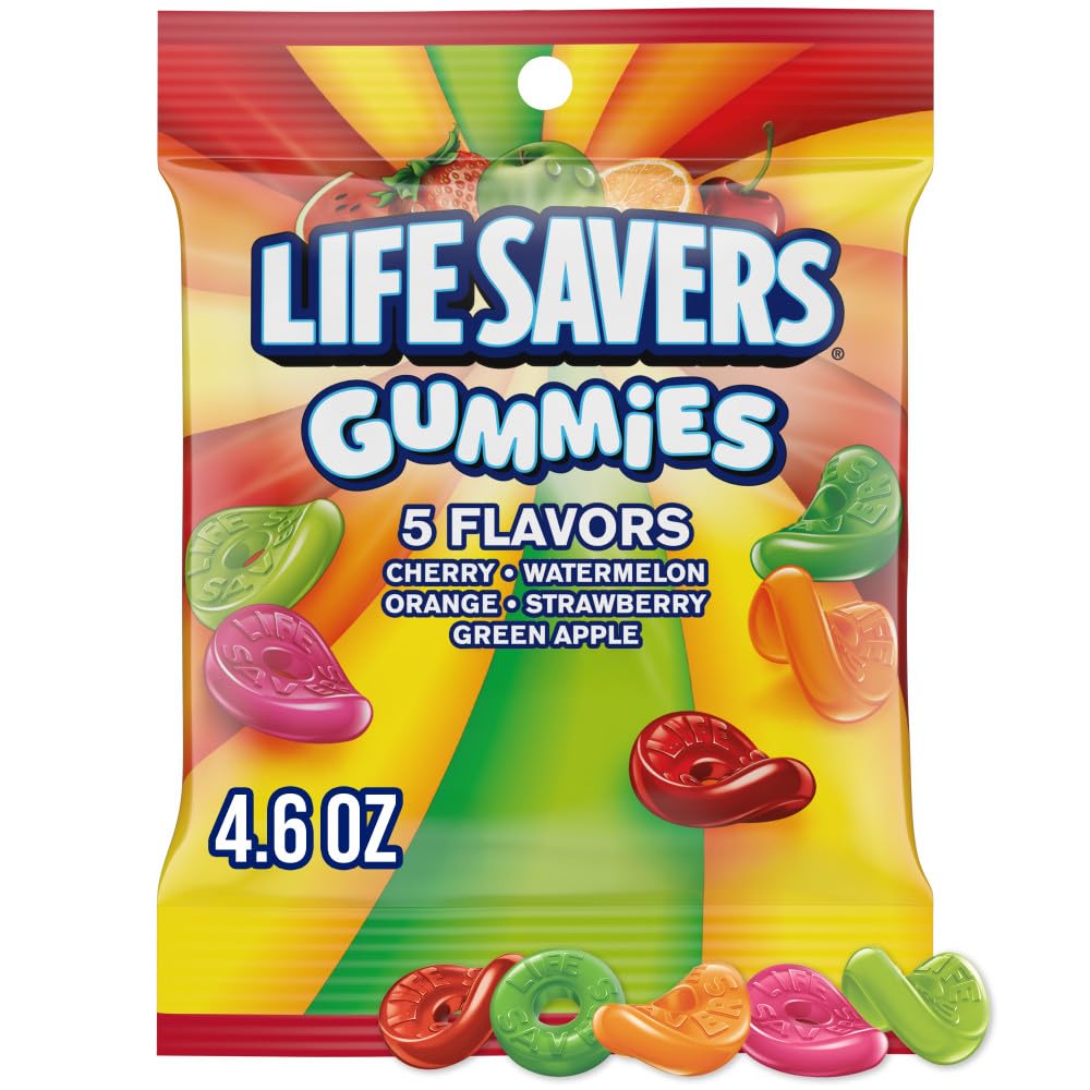 LIFE SAVERS Gummies 5 Flavors Gummy Candy Bulk Pack of 12  4.6 Oz Bags