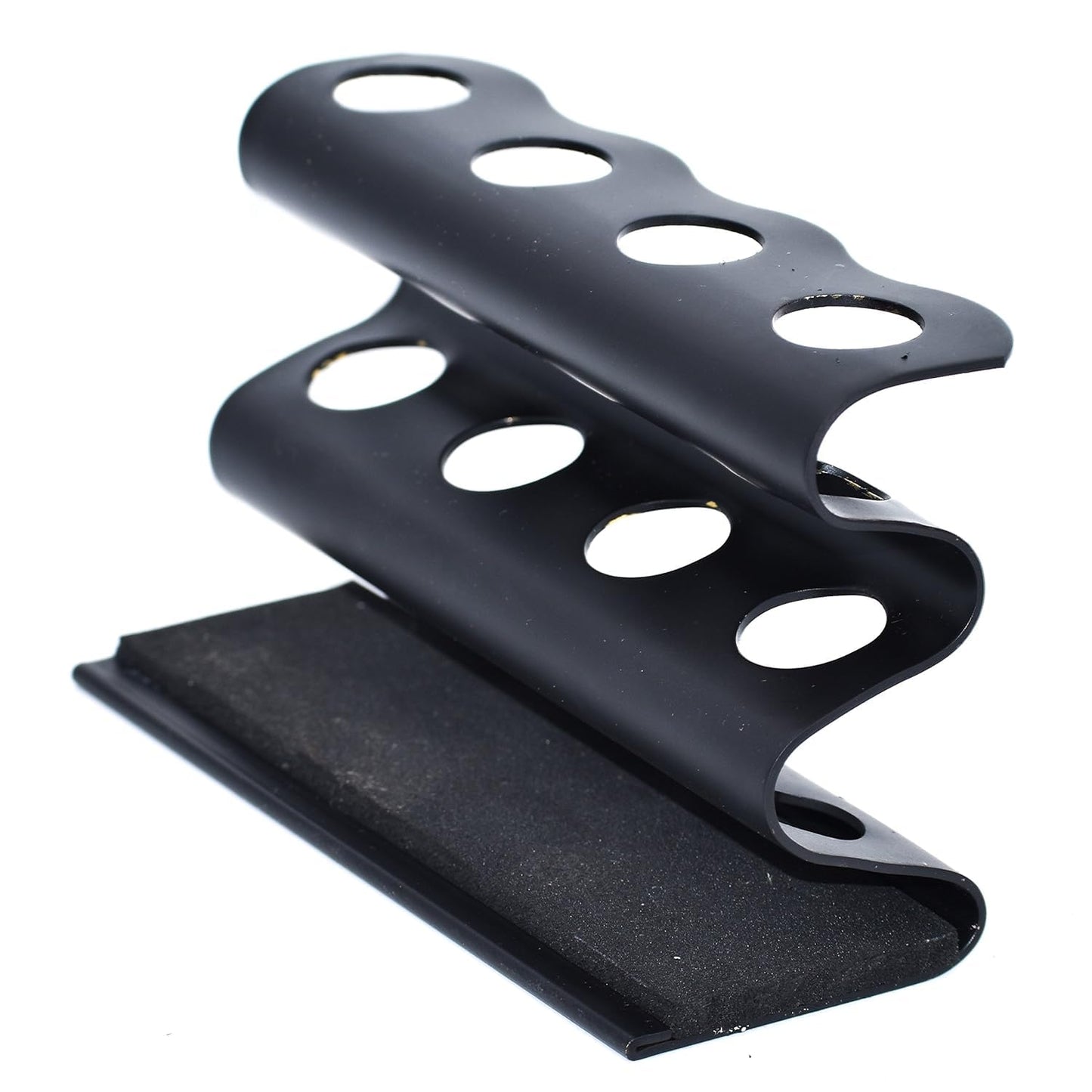 Parker Double Edge Razor Stand - Solid Brass with Black Finish -Holds 4 Razors - Parker Stand with Padded Base - Excellent Stora