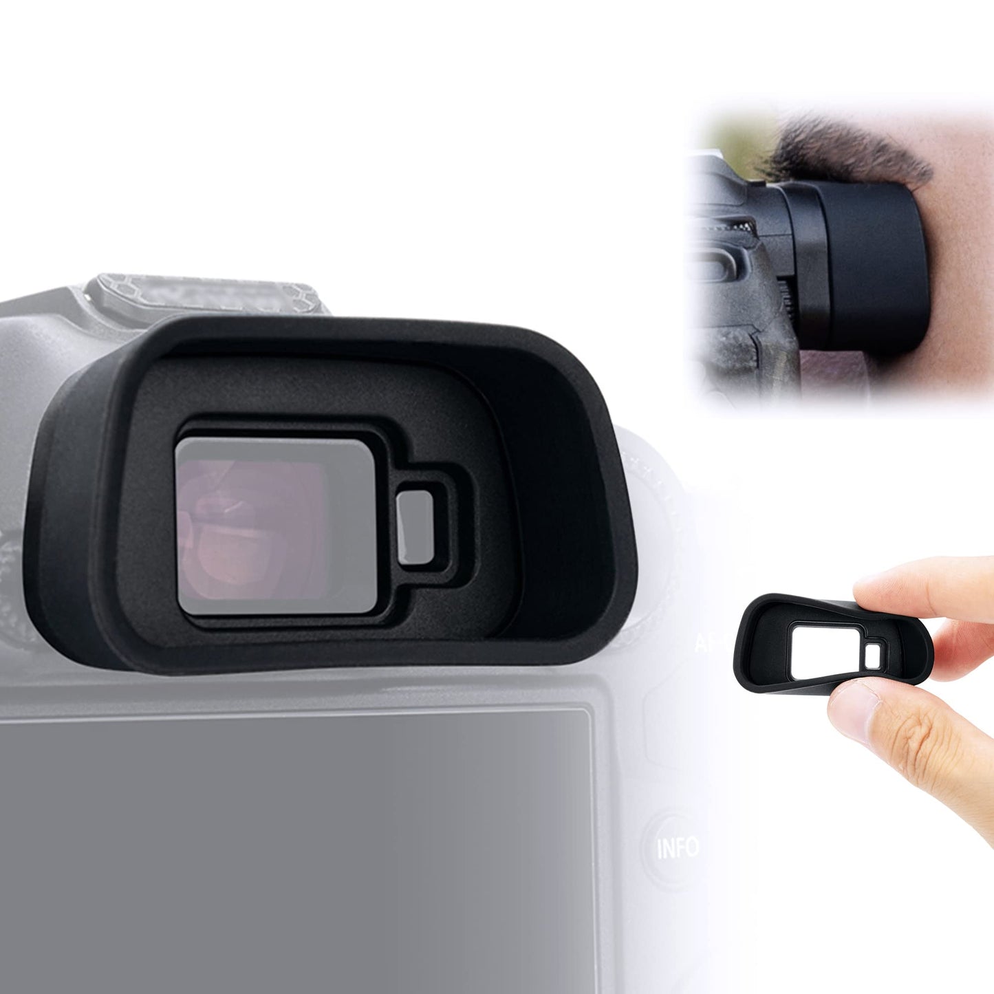 Jjc Eyecup Eyepiece Viewfinder For Canon Eos R7 Camera With Soft Silicone Extended Design