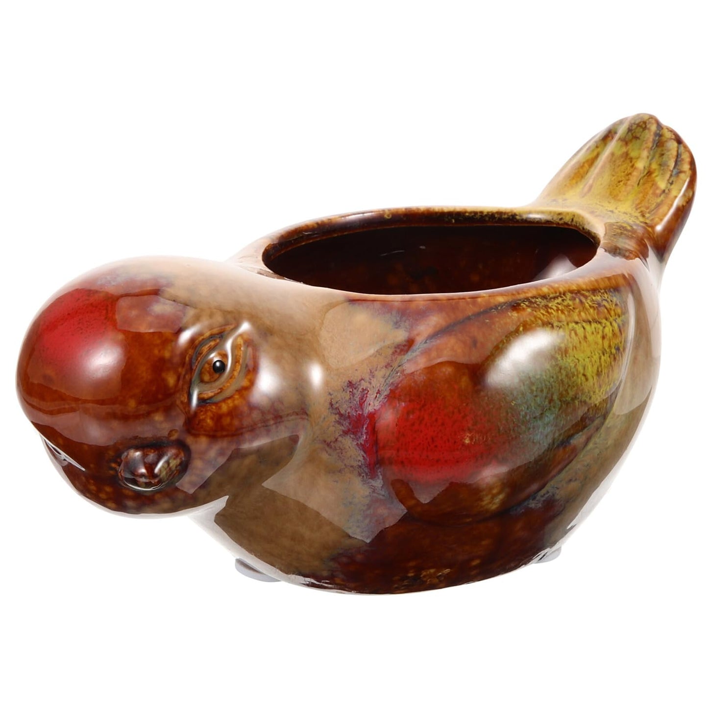 JOYOFREELY Ceramic Bird-Shaped Succulent Planter Pot for Indoor Balcony Plants Small Decorative Flower Pot Porcelain Pottery Plant Container for Home Garden